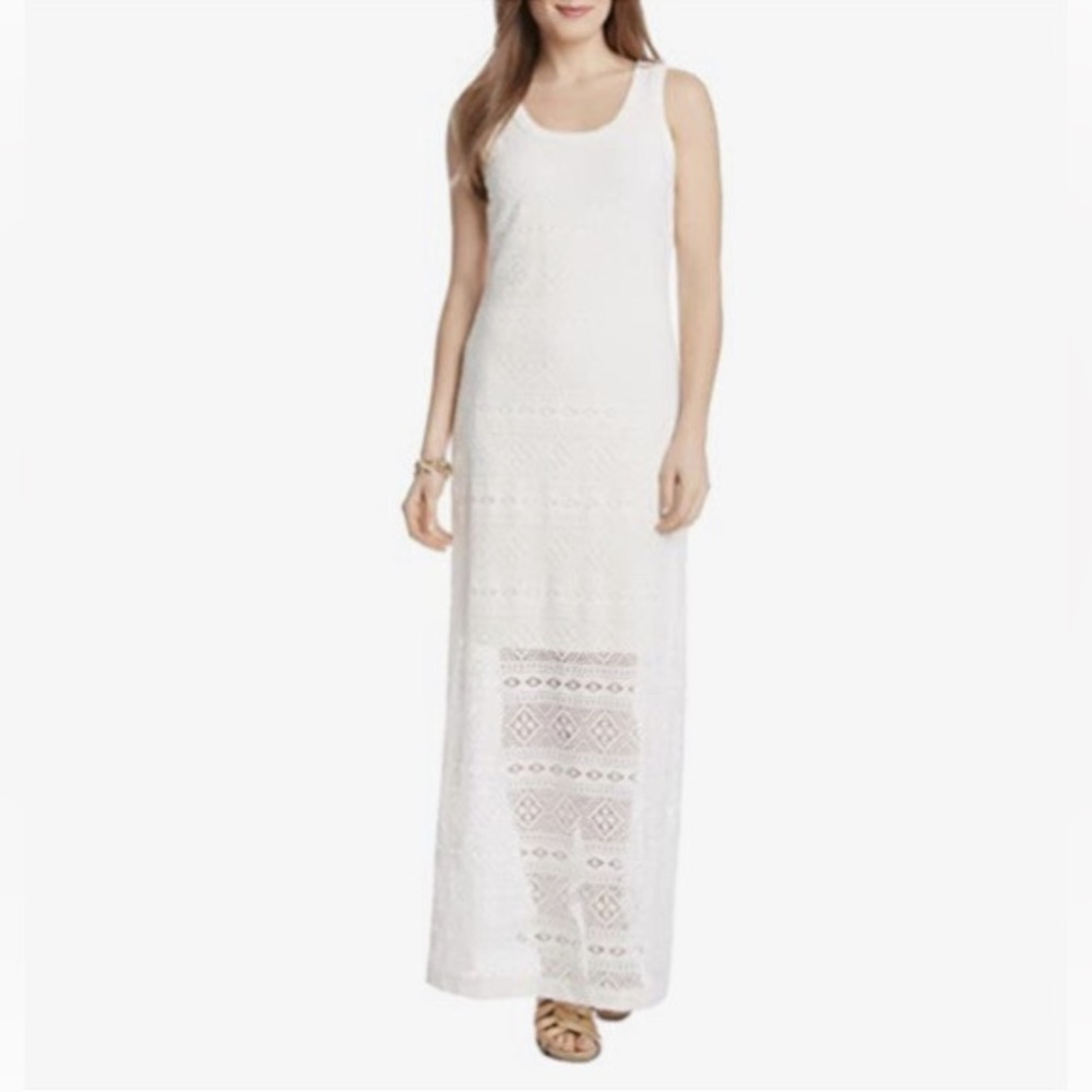 Karen Kane Sleeveless Crochet Midi Dress. Size Large